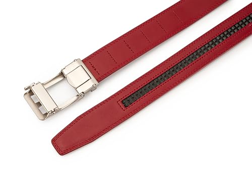 Image of Men's Belt, Ratchet Dress Casual Belt with Adjustable Automatic Buckle Trim to Fit