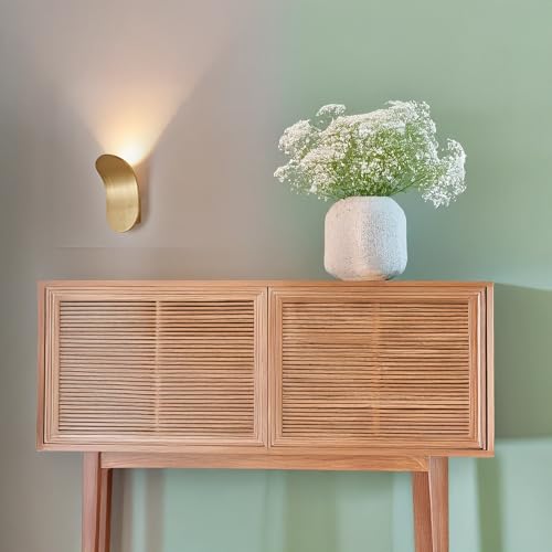 Aplique de pared LED ovalado blanco con altura ajustable para salón y dormitorio 2