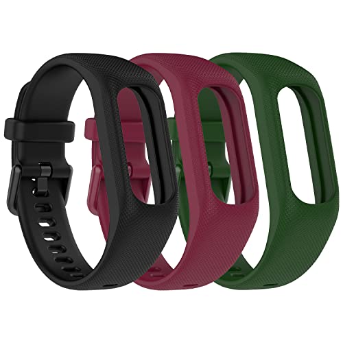 Correas de silicona compatibles con Garmin Vivosmart 5, pack de 3 miniatura 1
