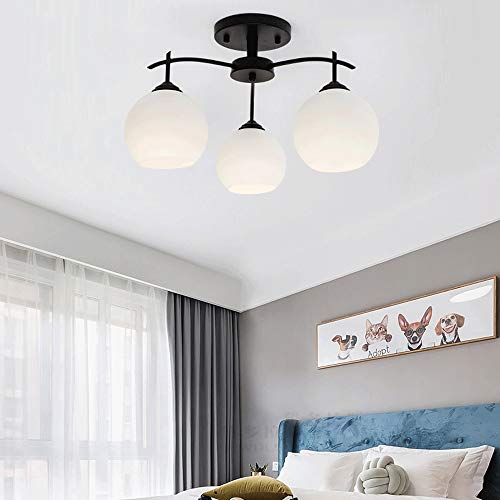 Plafón de techo moderno para iluminar y decorar dormitorios oscuros 4
