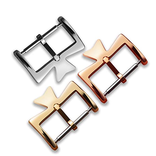 14mm, 16mm, 18mm, 20mm 316L Stainless Steel Watch Clasp Buckles Silvery Golden Rose gold Metal Pin2