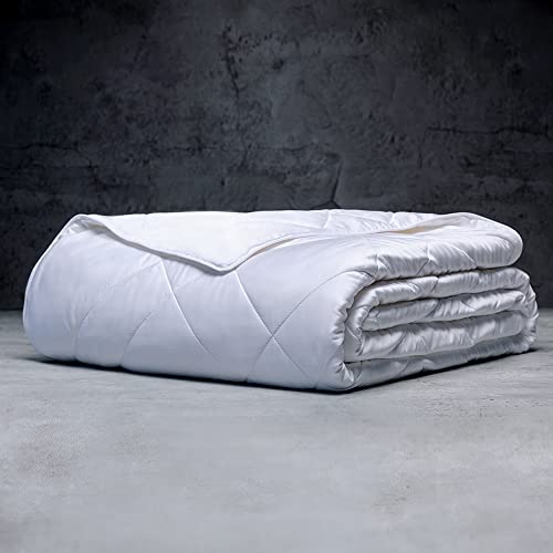 Image of LUXOME Lightweight Blanket | 100% Rayon (Viscose) from Bamboo Fabric & Fill | King /Cal King - 98 inchx92 inch | Thermal-Regulating | White
