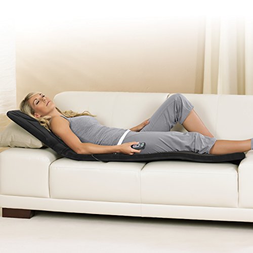 VITALmaxx Massagematte | Ganzkörpermassage mit Wärme & Vibration | 3 Massagezonen für Nacken, Rücken und Beine - bequem per Fernbedienung wählbar | 2 individuelle Intensitätsstufen - Image 3