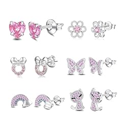 6pairs pink stud style B