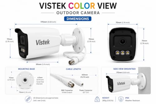Image of UNICRON CCTV Bullet Outdoor Security Camera | 24x7 Color View | HD Camera with Human Detection, Built-in Microphone, Digital WDR, ONVIF Support | Two-Way Audio, Color Night Vision | Weatherproof