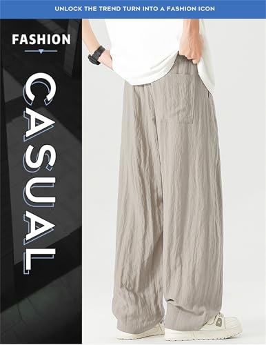 Pacificozy Men's Linen Pants, Summer Beach Lightweight Drawstring Yoga, Trousers with Pockets3