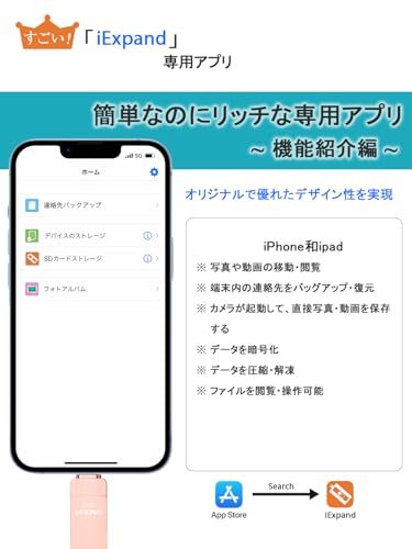 undefined Vackiit「Apple MFi認証取得」iPhone用 usbメモリusb iphone対応 Lightning USB iPhone用 メモリー iPad用 フラッシュドライブ usbメモリ lightningコネクタ搭載 外付 容量不足解消iPhone/ iPad/ iPod/Win /Mac兼用iPad Air/mini/ iPhone 14/14 pro/13/13 pro/13 mini//12/12 pro/12 mini/11/11 Pro/ X対応 256GB　ピンク の商品画像 3
