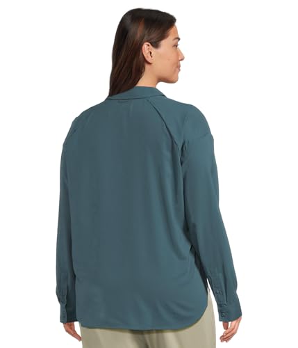 Columbia Womens Silver Ridge Utility Long Sleeve Hiking Shirt, Everblue, 2X - image 3