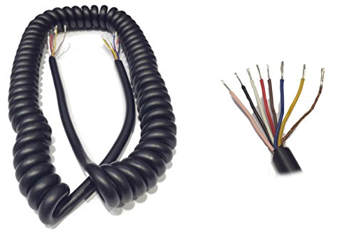 Proxel Cable de micrófono en Espiral Universal de Repuesto de 8 Polos (7+Pantalla)