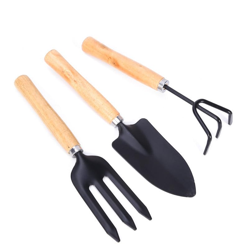 Go Garden 3 Pcs Gardening Hand Tool Kit for Home Gardening | Hand Cultivator, Trowel, Transplanter | Perfectly Sized for Home Garden | Ideal for Flower Pots and Lawns