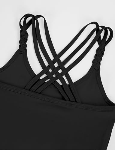 Happy Cherry Girls Criss Cross Cami Tank Top Undershirts Vest Sleeveless Camisoles Multipack3