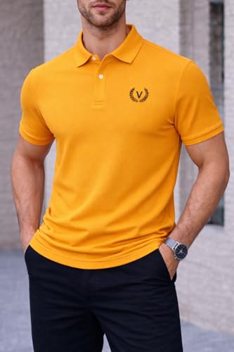 Image of Mack Jonney Men's Cotton Polo T-Shirt|Solid Regular Fit|Half Sleeve Collar T-Shirt for Casual Wear-MJ-32