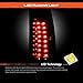 AKKON - For 88-98 Chevy C/K Series Pickup Truck GMC Sierra Rear Red Clear LED Tail Lights Brake Lamps Pair
