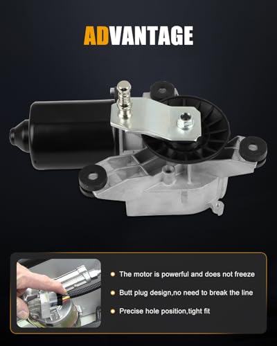 Image of ROADFAR Front Wiper Motor W /O Control Module Replacement for 1999-2000 for Cadillac for Escalade,1991-1999 for Chevrolet for C1500 12368702;15740719;15746785 Wiper Motor 3 Pins