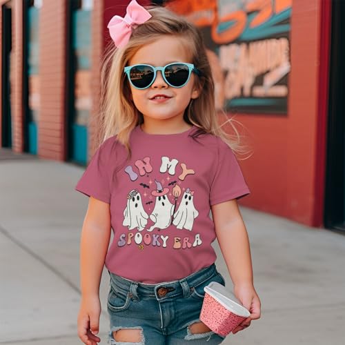 Toddler Baby Girls Halloween Shirts in My Spooky Era T-Shirt Ghost Spooky Season Tops Cute Short Sleeve Tees Clothes2
