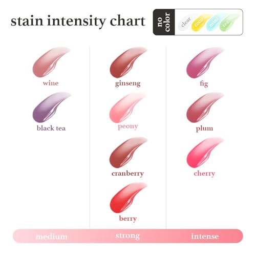 nooni korean lip oil - appleberry  long-lasting moisturizing plumping revitalizing for dry lips waterproof no peel off hydrating nourishing crystal clear 012 fl oz
