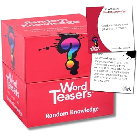 ? WORD TEASERS Random Knowledge Trivia Cards - Fun Trivia Game for Family, Kids, Parties & Travel - 150 Trivia Questions & Conversation Starters Cover