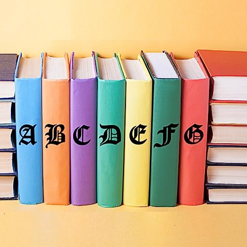 Image of Teling 8 Sheets Letter Stickers Vinyl Old English Alphabet Number Stickers Self Adhesive Stick on Letters for Back to School Scrapbooking DIY Art Business Mailboxes Address Craft(2 Inch,Black)