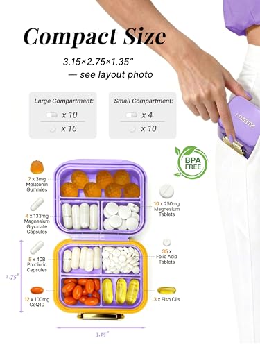 Compact 7-Compartment Pill Organizer with Code GE662CHE - Image 2