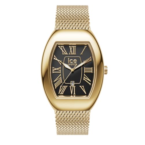 ICE-WATCH - Ice boliday Dome Metal Mesh Black GD - Montre dorée pour Femme avec Bracelet en Acier...
