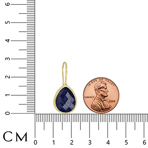 Lapis Lazuli Faceted Drop Earrings Gold Plated 925 Sterling Silver Handmade Statement Earrings Jewelry2