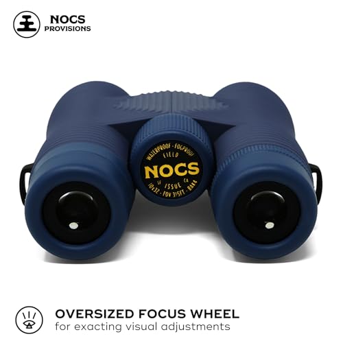 Image of Nocs Provisions Field Issue Compact 10x32 Waterproof Binoculars, Shockproof, Fogproof, 10X Magnification, Bak4 Prism, Multi-Coated Lenses for Adults & Kids, Bird Watching, Hunting & Wildlife Viewing