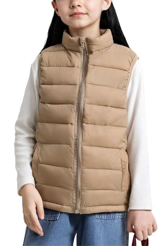 Happy Cherry Boys Girls Puffer Vest Winter Warm Lightweight Sleeveless Snow Vest Padded Waistcoat