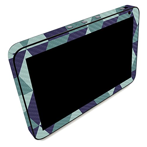 Image of MightySkins Carbon Fiber Skin Compatible with Amazon Echo Show 8 (Gen 2) - Geo Tile | Protective, Durable Textured Carbon Fiber Finish | Easy to Apply | Made in The USA
