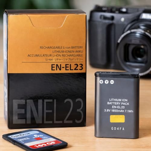 Image of Rechargeable EN-EL23 Camera Battery for Nikon Coolpix B700, P600, P610, P610s, P900, P900s, S810c | 3.8V 1850mAh 7.1Wh Li-ion Replacement Battery