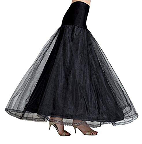 BEAUTELICATE Sottogonna Donna Mezza Lanuginoso Sezione Lunga Abito da Sposa Organza Gonne Retro Vintage Adatto per Matrimoni Halloween Abito da Sera Addio al Celibato Partito