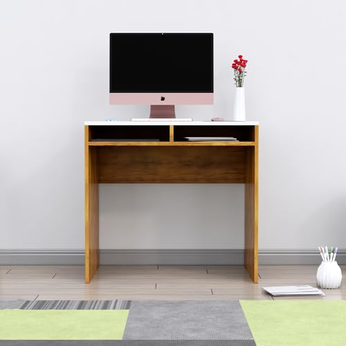 Image of Bniture Wooden Study Table for Home | Engineered Wood Laptop Study Table | Multi Purpose Office Desk for Laptop, Computer, Writing | Table for Study, Workstation Home, Giant Wood & Frosty White