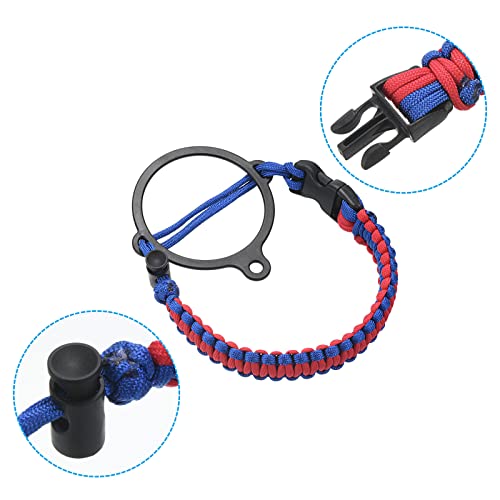 PATIKIL Water Bottle Holder, Paracord Handle Carrying Lanyard Strap Carrier with Ring for 12oz to 64oz Wide Mouth Bottles, Red, Blue - Image 4