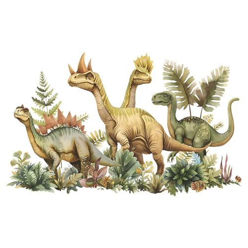 Vinilos decorativos de dinosaurios en acuarela 2 paneles miniatura 1