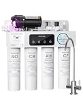 Waterdrop T4-A Alkaline pH+ Reverse Osmosis Water Filter, Dual Flow, NSF/ANSI 372 Certified, 10-Stage, 450 GPD Tankless Undersink RO Filtration System, 2:1 Pure to Drain, BPA Free, Plug-in Required