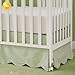 Brandream Scallop Edge Cotton Crib Skirt Toddler Bedskirt Baby Nursery Crib Bed Skirt Gender Neutral Solid Color Light Green Farmhouse Chic Boho Bohemian Skirt