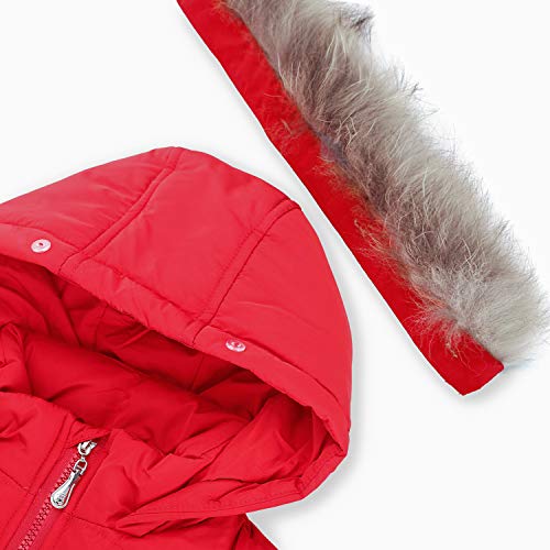 image for SANMIO Toddler Baby Girls Two Piece Snowsuit, Cute Winter Hooded Puffe