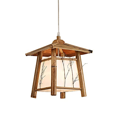 Lampe suspendue en osier tissé pour créer une ambiance chaleureuse de café et tea house