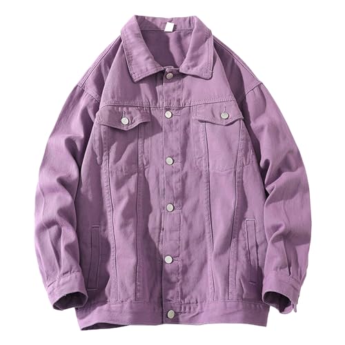 Chaqueta vaquera para hombre de corte regular y manga larga multicolor