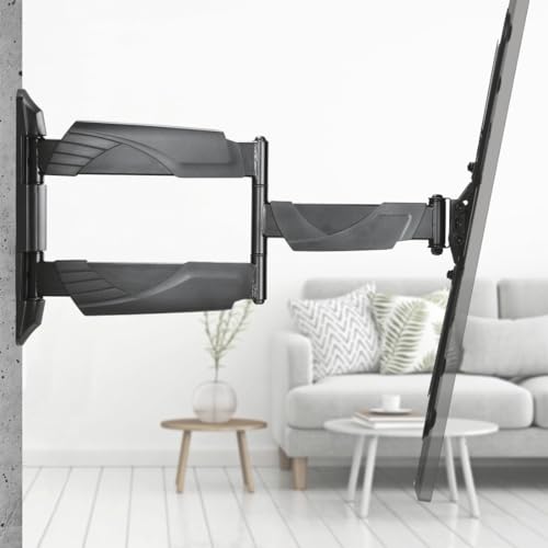 TV Wall Mount Swivel Tilt Extendable 165cm to 35kg, black, Extra klein - Image 4