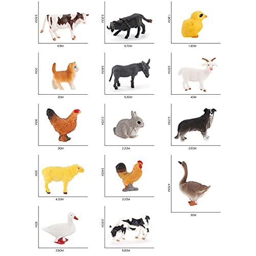 yingmu Mini Bauernhof Tierfiguren, Realistische Bauernhof Tierfiguren Spielzeug, Kunststoff Zoo Bauernhof Scheunentiere… – Bild 6