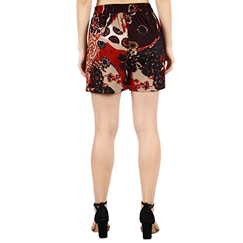 Image of POPWINGS Casual Beige Floral Printed Shorts