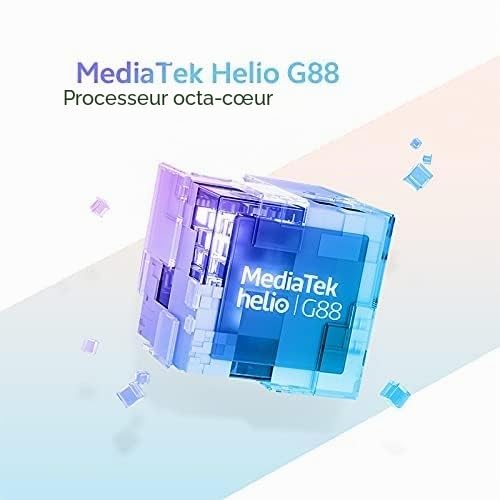 Xiaomi Redmi 10 de 2022, 6 Go de RAM, 128 Go de ROM, écran DotDisplay FHD+ de 6,5’’, processeur MediaTek Helio G88, quad caméra (50 MP+8 MP+2 MP+2 MP) version globale, blanc