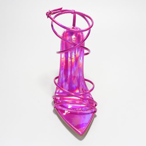 Cape Robbin Nabil Sexy Strappy Stiletto Heels - Pointy Open Toe Womens Heels - Elegant Strappy High Heeled Sandals for Women4