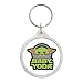 PORTACHIAVI TONDO DISNEY BABY YODA CON NAVE STAR WARS VERDE
