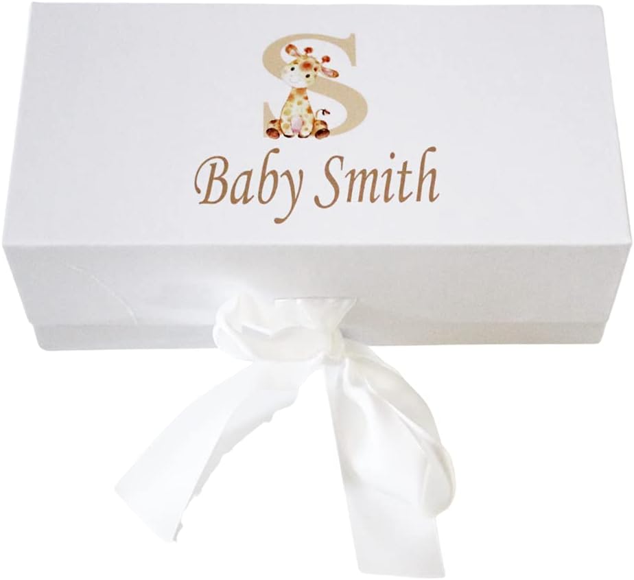 Personalized Baby Set | Gift Box, Baby Brush and Comb Set | Giraffe | Suitable for Ages 0-3 Years | New Baby | Boy | Girl | Gender Neutral | Baby Shower