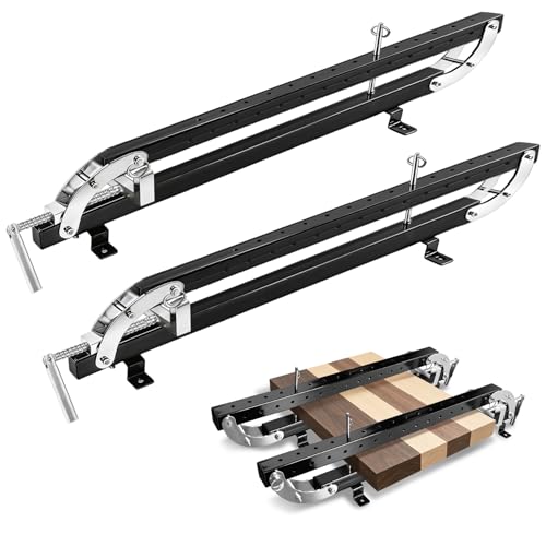 24 In Panel Clamps 2 Pack 4-Way Pressure Steel Parallel Clamps For Woodworking Adjustable Heavy Duty Wood Panel Glue Up Clamps For Tabletops Cutting Boards & Cabinet Doors