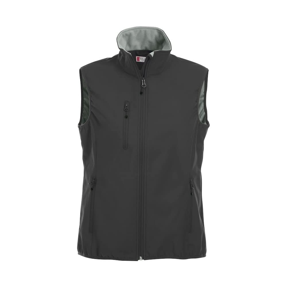 Clique Women's Ladies Softshell Vest Gilet Plain Turtleneck Sleeveless Outdoot Gilet, Black, 6 (Manufacturer Size:XS)