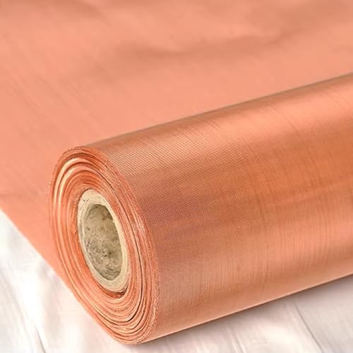 118'' x 39'' Copper Mesh Screen, 180 Mesh Conductive Metal Mesh, 99% Copper Wire Woven Mesh Screen for Grounding RF/EMI/EMF Shielding Faraday Cages Dense Filter