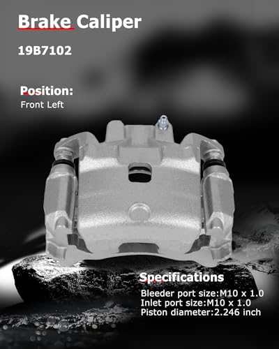 Image of cciyu 19B7102 Front Left Brake Caliper With Bracket For Nissan For Altima 2013-2019,For Nissan For LEAF 2014-2017