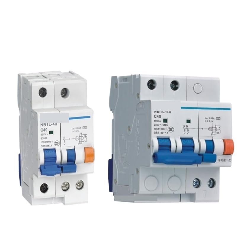 Wyłącznik różnicowoprądowy NB1L-40 1P+N 2P elektromagnetyczny przełącznik różnicowy RCBO typ C 10A 16A 20A 25A 40A (2P, 40A)
